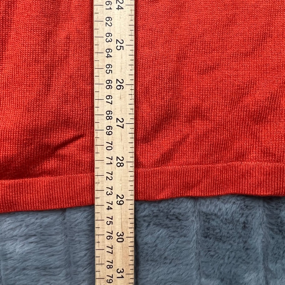 Banana Republic Silk Cashmere Sweater Orange Crew Neck XL 12232 - Picture 2 of 7